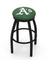 Oakland Athletics Black Ring Swivel Stool