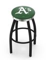 Oakland Athletics Chrome Ring Swivel Stool
