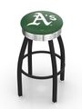 Oakland Athletics Black Diner Swivel Stool