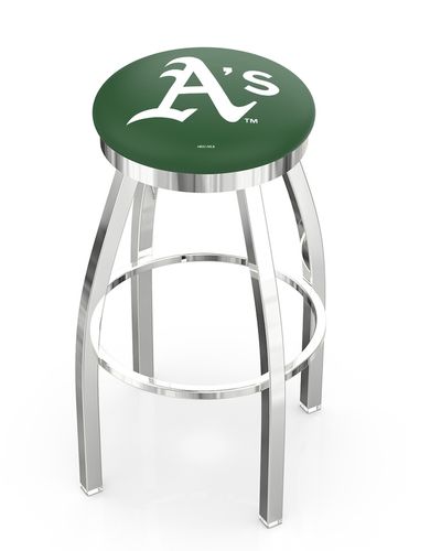 Oakland Athletics Ring Chrome Swivel Stool