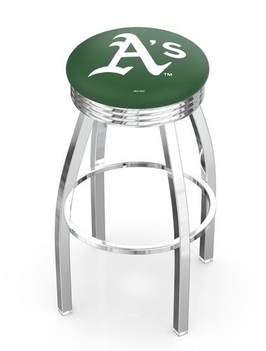 Oakland Athletics Chrome Diner Swivel Stool