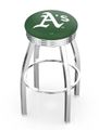 Oakland Athletics Chrome Diner Swivel Stool