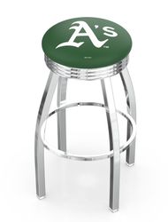 Oakland Athletics Chrome Diner Swivel Stool