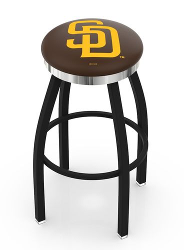 San Diego Padres Chrome Ring Swivel Stool