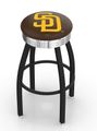 San Diego Padres Black Diner Swivel Stool