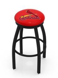 St Louis Cardinals Black Ring Swivel Stool