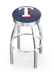 Texas Rangers Chrome Diner Swivel Stool