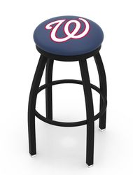 Washington Nationals Black Ring Swivel Stool