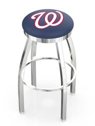 Washington Nationals Ring Chrome Swivel Stool