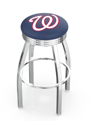 Washington Nationals Chrome Diner Swivel Stool