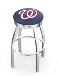 Washington Nationals Chrome Diner Swivel Stool