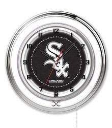 Chicago White Sox Neon Clock 19