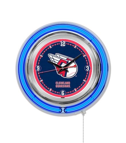 Cleveland Guardians Neon Clock 15
