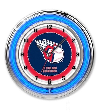 Cleveland Guardians Neon Clock 19