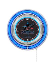 Miami Marlins Neon Clock 15