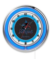 Miami Marlins Neon Clock 19
