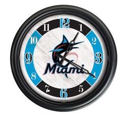 Miami Marlins Outdoor LED Clock