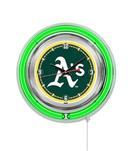 Oakland Athletics Neon Clock 15