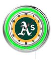 Oakland Athletics Neon Clock 19