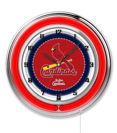 St Louis Cardinals Neon Clock 19