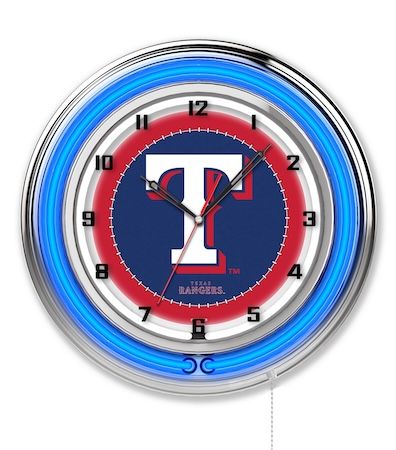 Texas Rangers Neon Clock 19