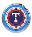 Texas Rangers Neon Clock 19