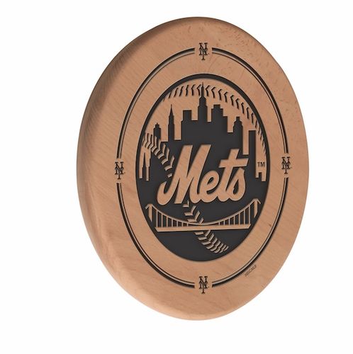 New York Mets Laser Engraved Solid Wood Sign