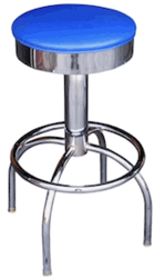 Backless Retro Swivel Barstool