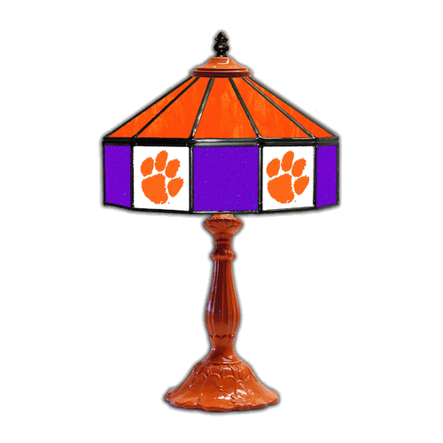 Clemson 21 Glass Table Lamp
