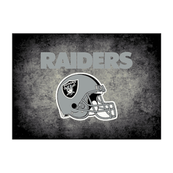 Las Vegas Raiders Distressed Rug