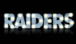 Las Vegas Raiders Recycled Lighted Sign