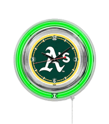 Oakland Athletics Neon Clock 15