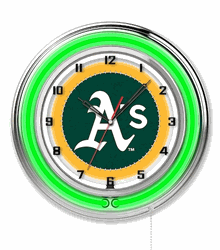 Oakland Athletics Neon Clock 19