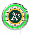 Oakland Athletics Neon Clock 19