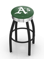 Oakland Athletics Black Diner Swivel Stool