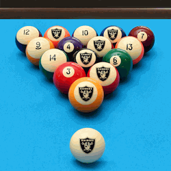 Las Vegas Raiders Retro Billiard Ball Set