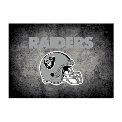 Las Vegas Raiders Distressed Rug