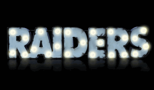 Las Vegas Raiders Recycled Lighted Sign