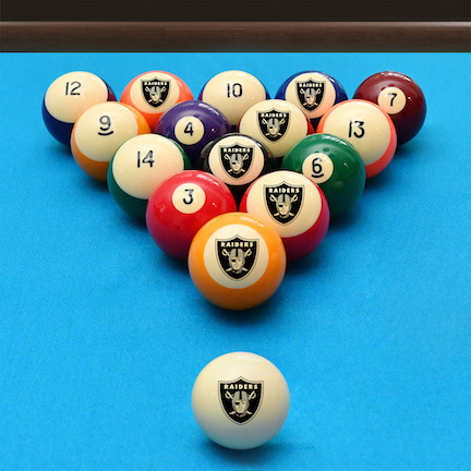 Las Vegas Raiders Retro Billiard Ball Set