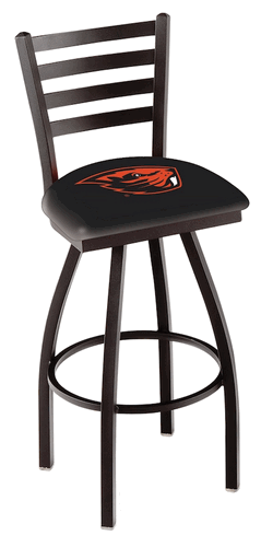 Oregon State Ladder Back Swivel Stool