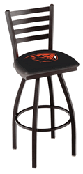 Oregon State Ladder Back Swivel Stool