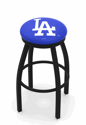 Los Angeles Dodgers Black Ring Swivel Stool