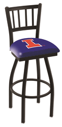 Illinois Jailhouse Back Swivel Stool
