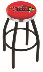 Illinois State Chrome Ring Swivel Stool