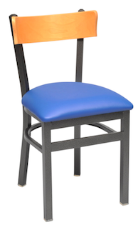 Curved Wood Back Chair