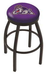 James Madison Black Ring Swivel Stool