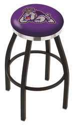 James Madison Chrome Ring Swivel Stool