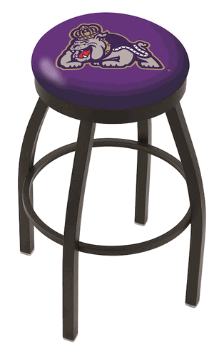 James Madison Black Ring Swivel Stool