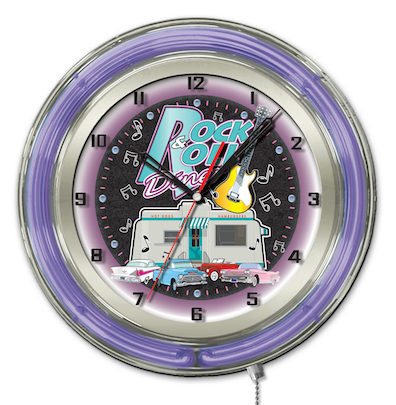 Rock and Roll Diner Neon Clock 19