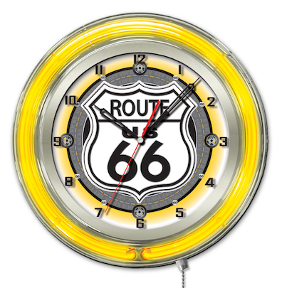 Route 66 Neon Clock 19